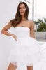 HELLO MOLLY Secret Soirée Tulle Strapless Mini Dress White sold by Hello Molly