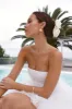 HELLO MOLLY Secret Soirée Tulle Strapless Mini Dress White sold by Hello Molly