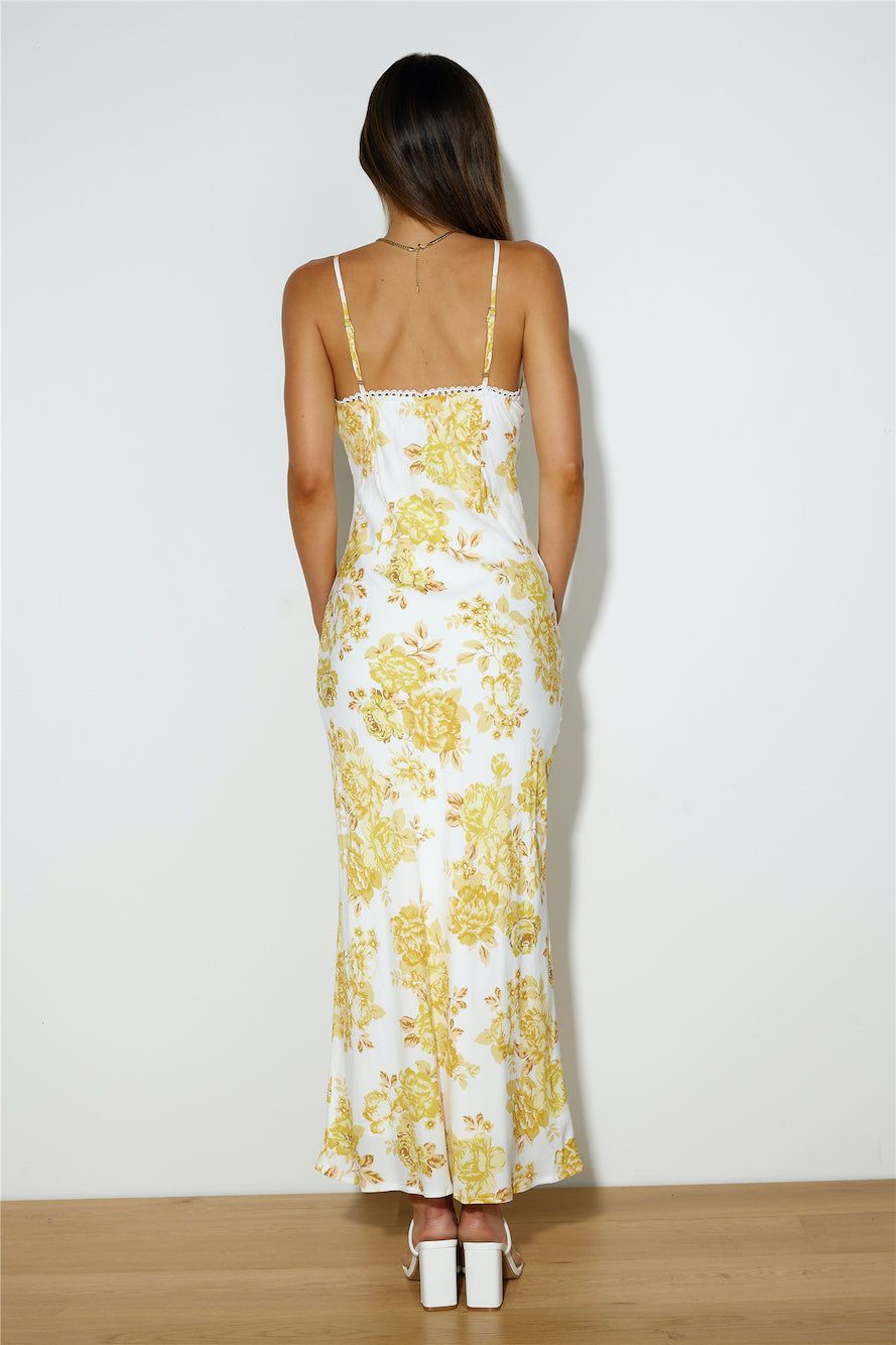 Sweetest Face Satin Maxi Dress Yellow sold by Hello Molly product image thumbnail 5