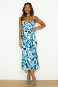 By The Garden Maxi Dress Blue sold by Hello Molly
