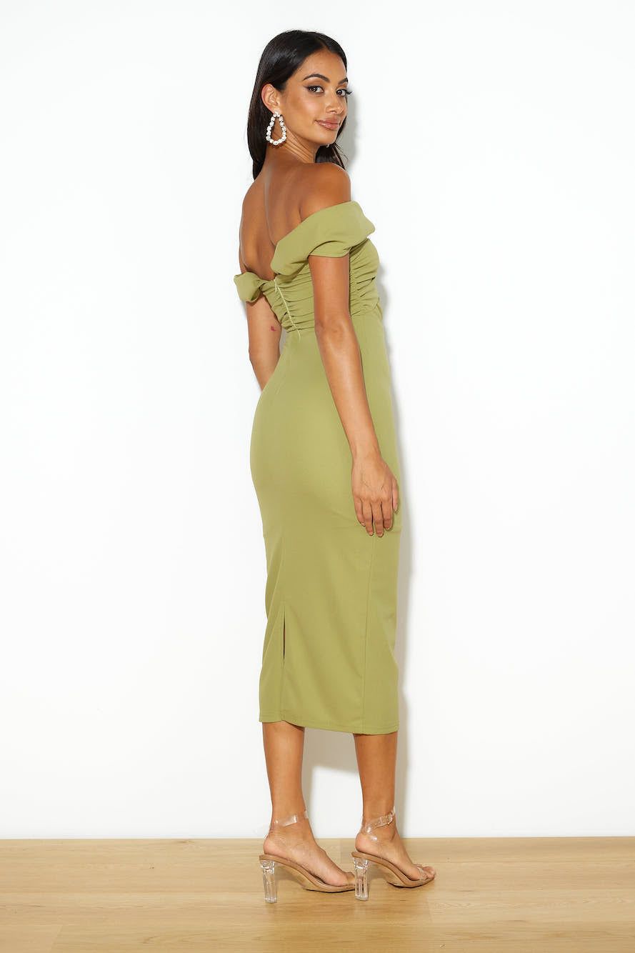 Bring The Style Midi Dress Olive sold by Hello Molly product image thumbnail 4