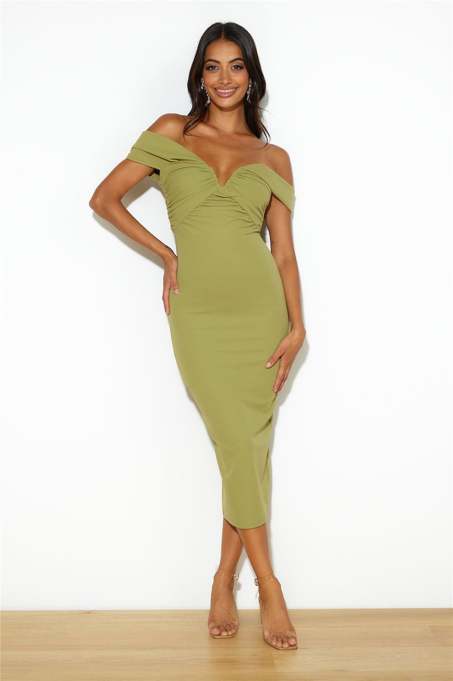 Bring The Style Midi Dress Olive sold by Hello Molly product image thumbnail 2