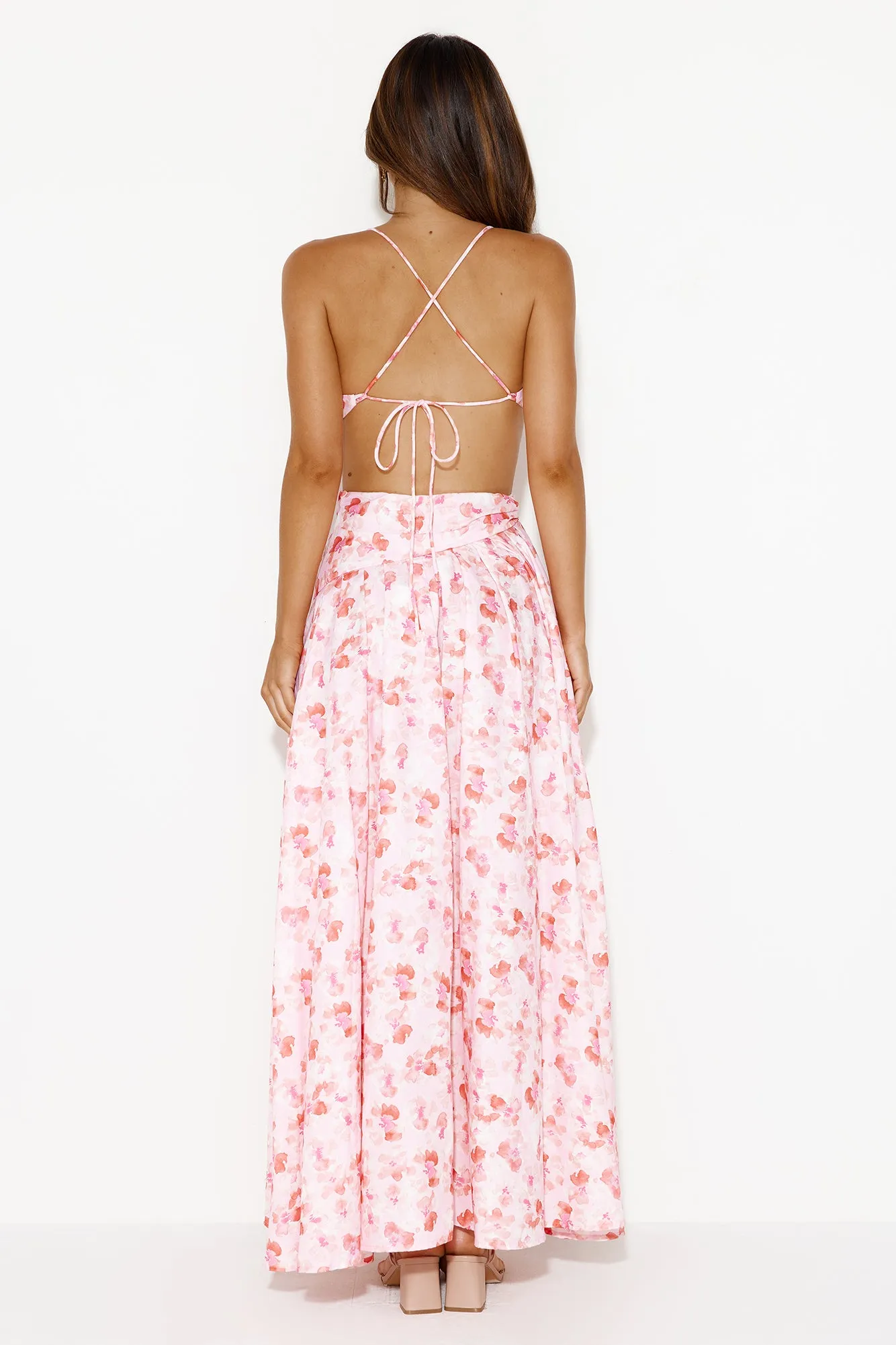 Rose Fields Midi Dress Pink sold by Hello Molly product image thumbnail 4