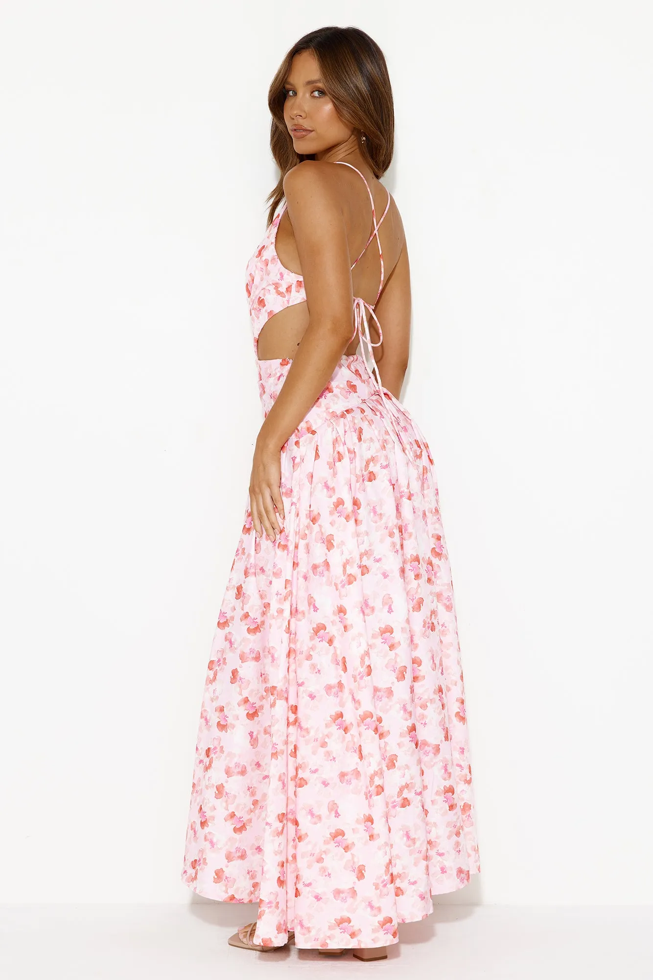 Rose Fields Midi Dress Pink sold by Hello Molly product image thumbnail 3