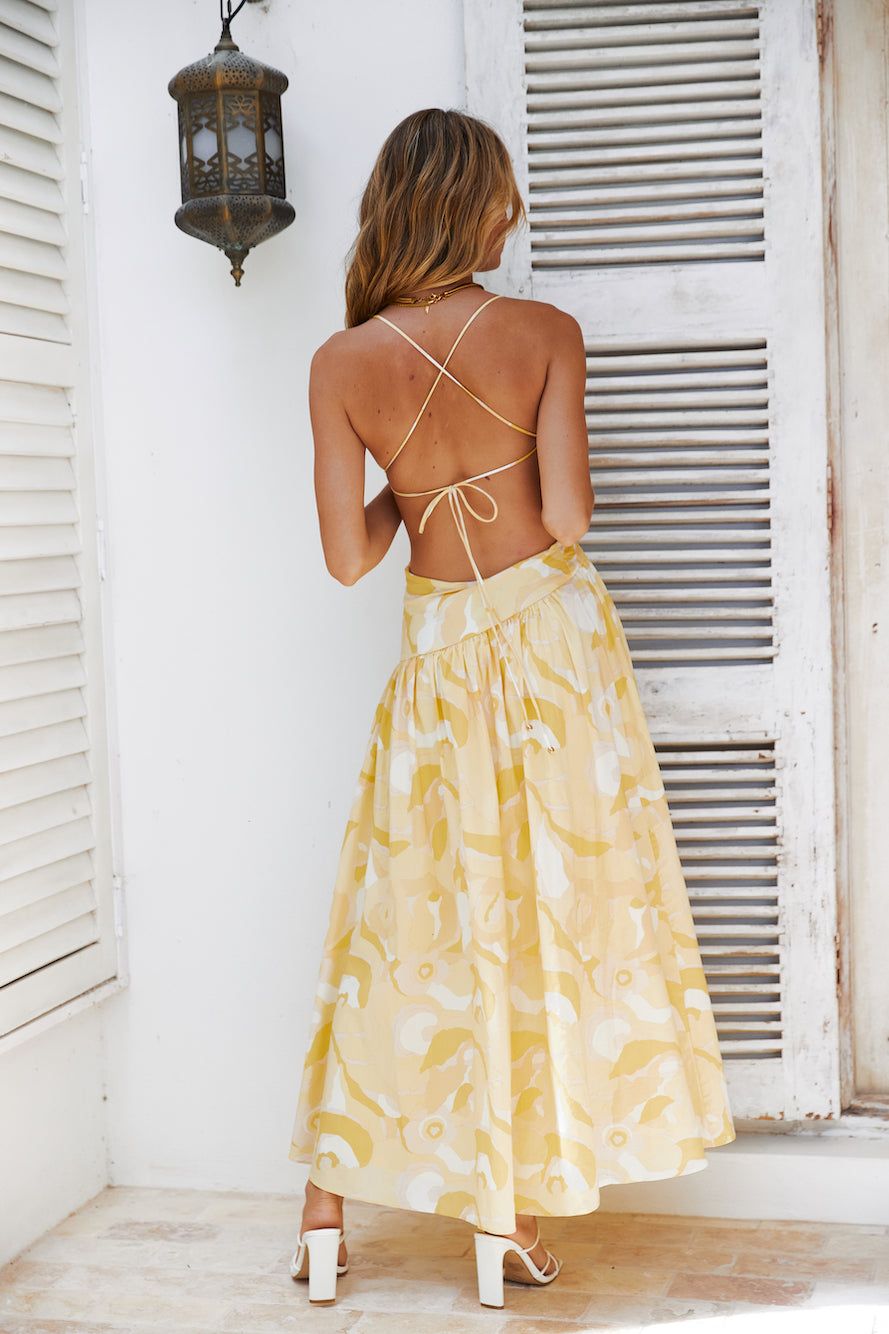 Eye On You Maxi Dress Yellow sold by Hello Molly product image thumbnail 4
