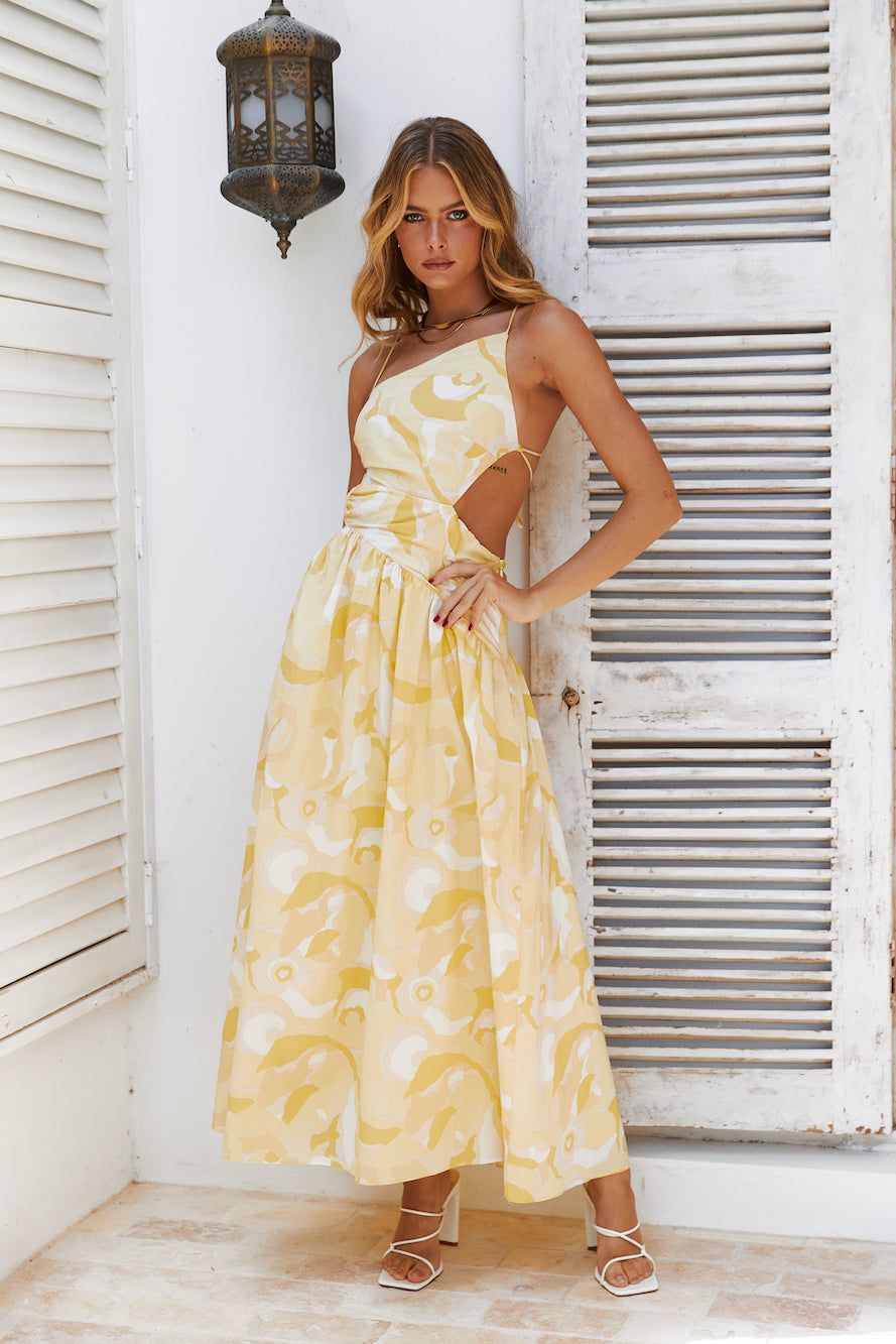 Eye On You Maxi Dress Yellow sold by Hello Molly