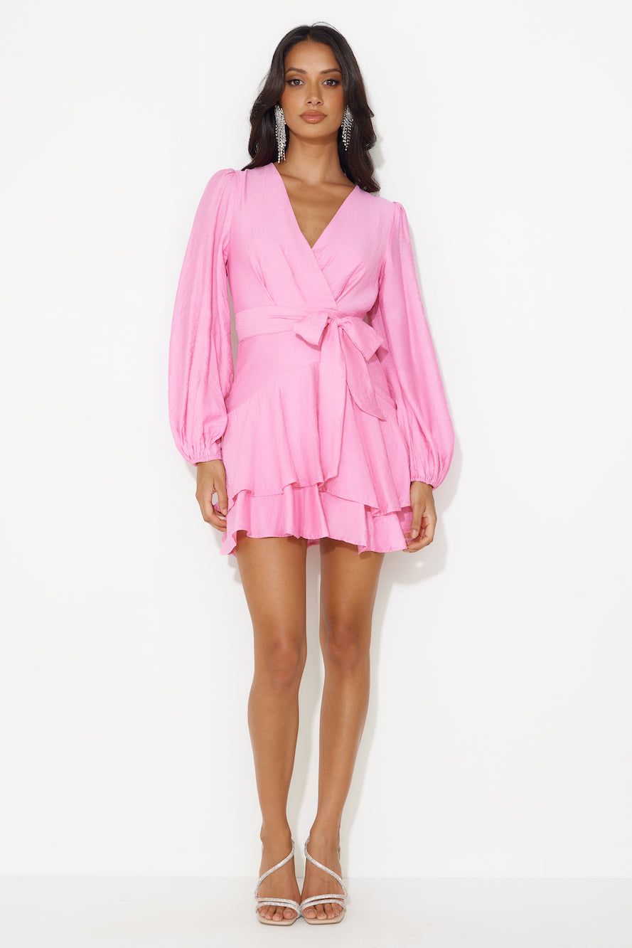 Found The One Long Sleeve Mini Dress Pink sold by Hello Molly product image thumbnail 2