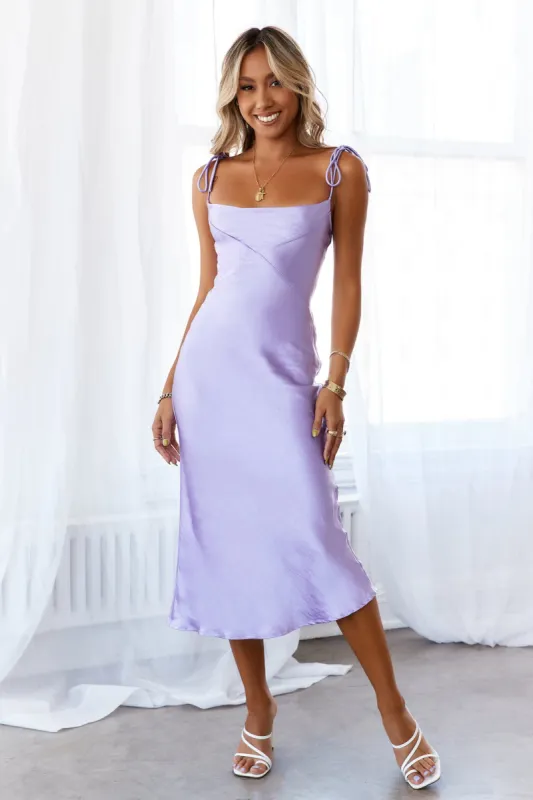 Slip Into The Night Midi Dress Lavender sold by Hello Molly