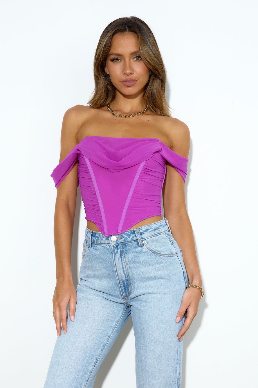 Snatched Up Crop Top Purple sold by Hello Molly product image thumbnail 4