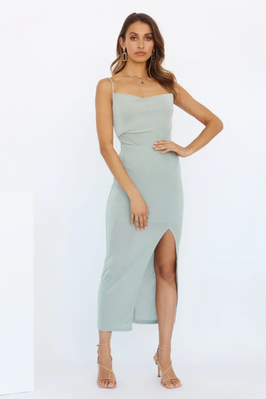 Whats Happening Midi Dress Sage sold by Hello Molly