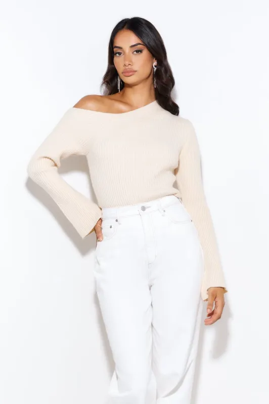 Winter Date Knitted Top Beige sold by Hello Molly