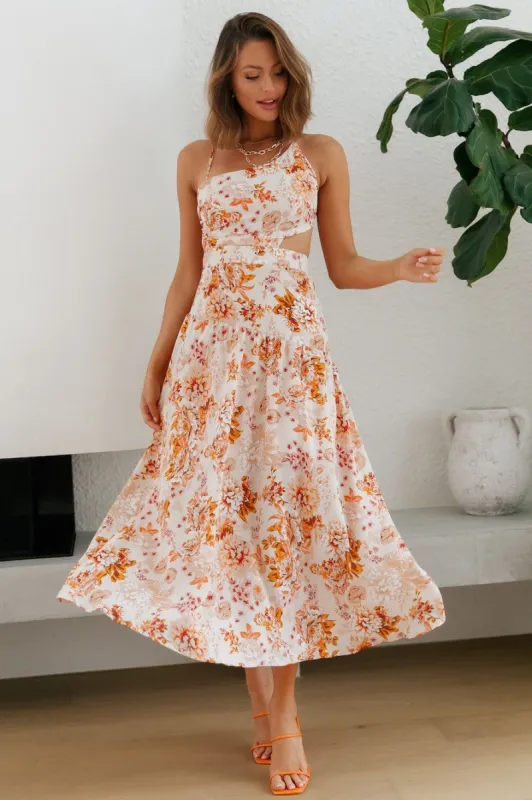 Step Step Maxi Dress Orange sold by Hello Molly