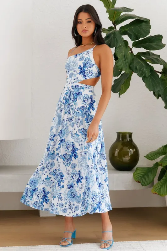 Step Step Maxi Dress Blue sold by Hello Molly