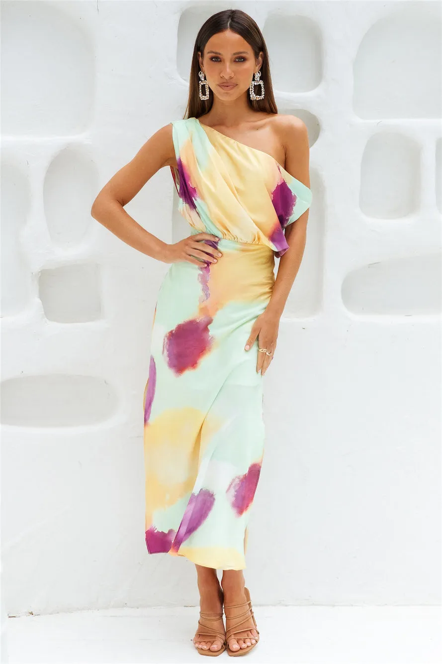 Talk To Me Midi Dress Multi sold by Hello Molly