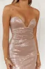Experience The Sparkle Strapless Sequin Mini Dress Nude sold by Hello Molly