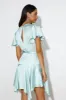 Silk Wrap Mini Dress Green sold by Hello Molly