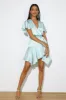 Silk Wrap Mini Dress Green sold by Hello Molly