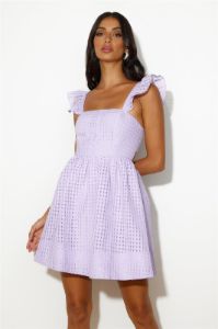 Flare It Out Mini Dress Lilac sold by Hello Molly