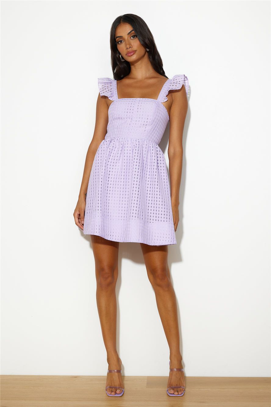 Flare It Out Mini Dress Lilac sold by Hello Molly product image thumbnail 2