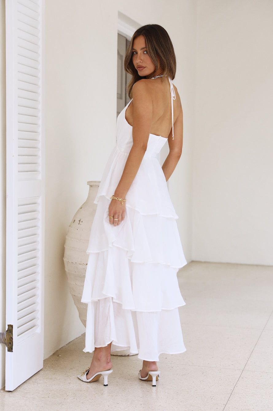 Luxe Vacation Maxi Dress White sold by Hello Molly product image thumbnail 3