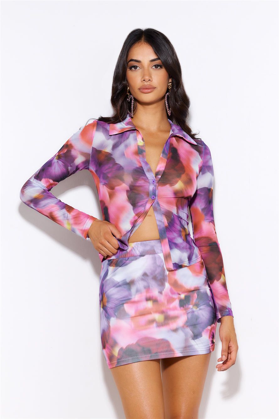 Party In the House Mesh Top Purple sold by Hello Molly product image thumbnail 4