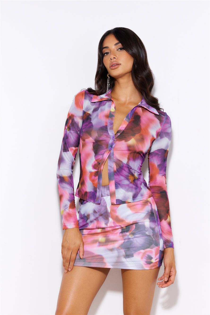 Party In the House Mesh Top Purple sold by Hello Molly