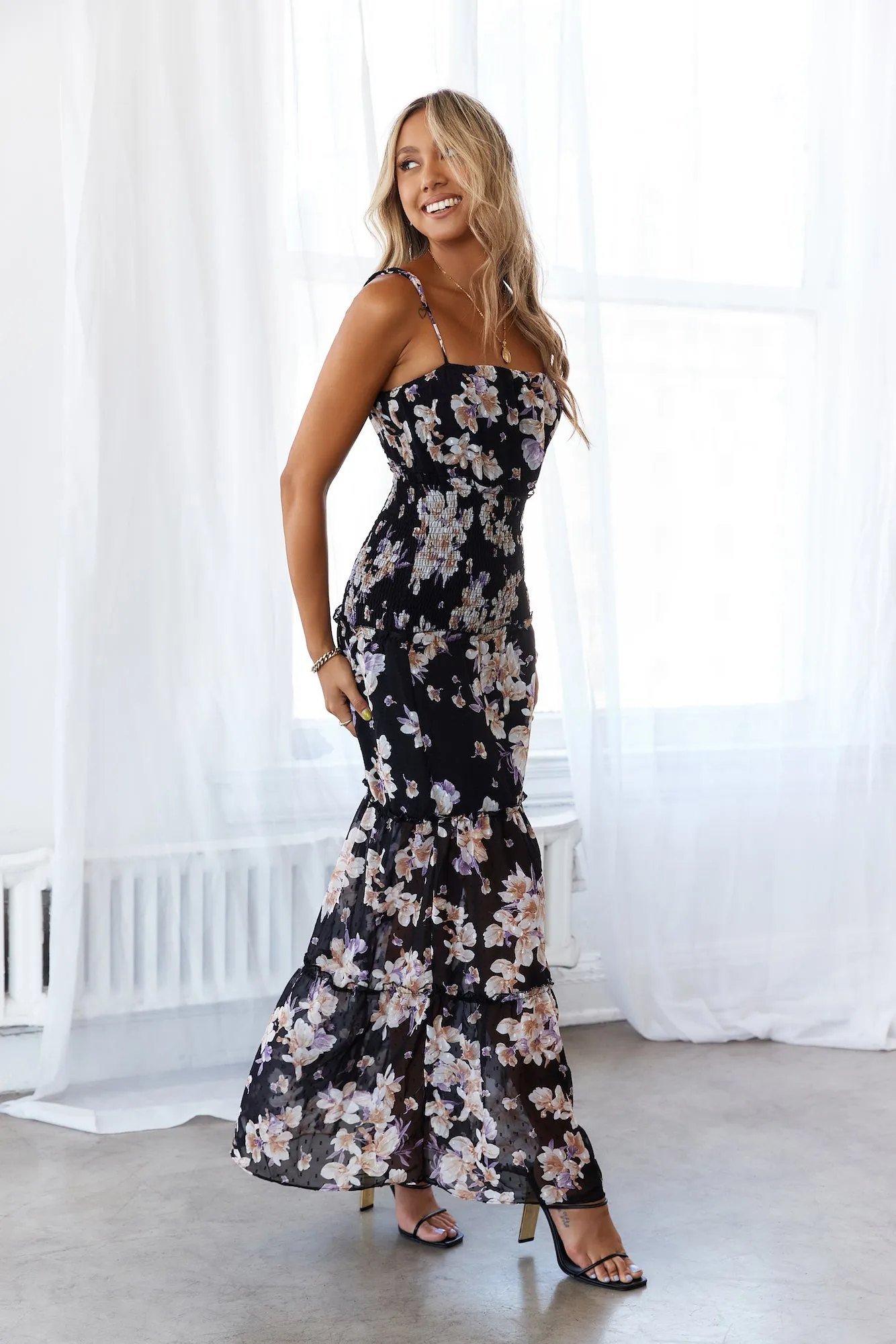 HELLO MOLLY Whimsical Day Maxi Dress Black sold by Hello Molly product image thumbnail 4