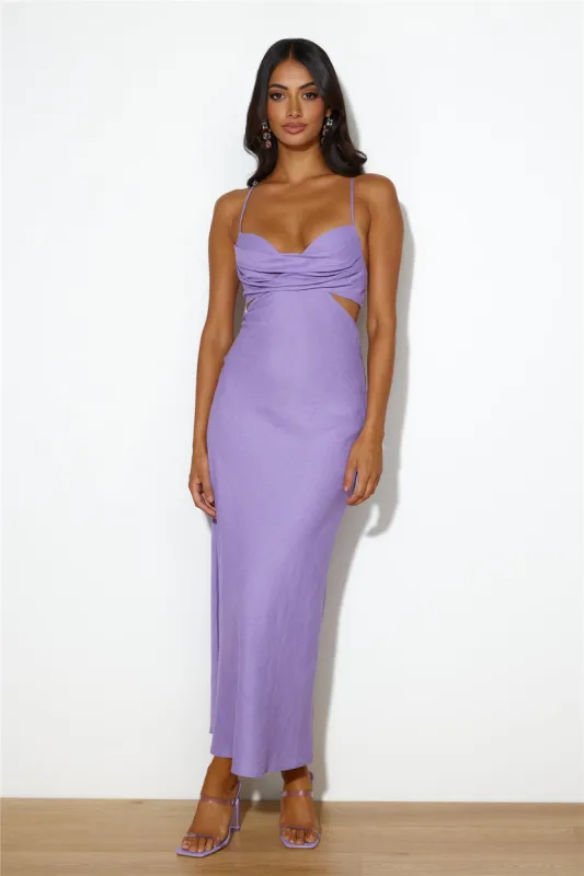 Fancy Brunch Date Maxi Dress Purple sold by Hello Molly