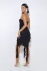 Luxe Girl Things Mesh Midi Dress Black sold by Hello Molly