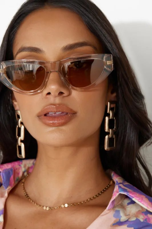 BANBE The Goulart Sunglasses Sheer Coffee sold by Hello Molly