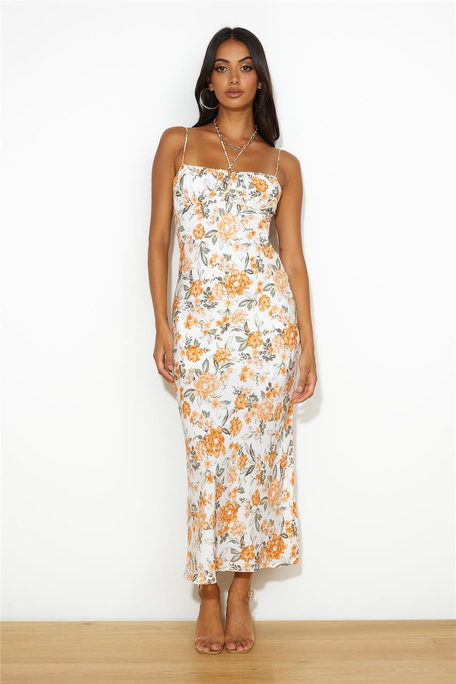 Blossom Love Maxi Dress Orange sold by Hello Molly product image thumbnail 2