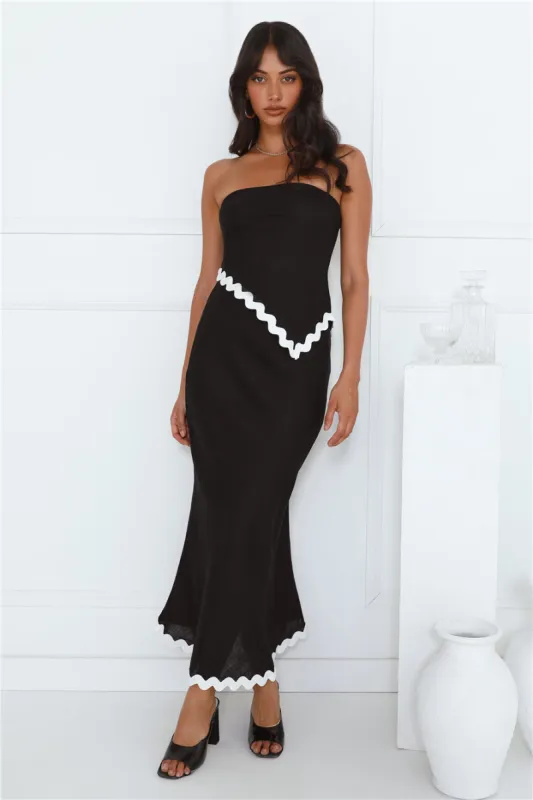 Touch Of Sass Strapless Crop Top Black sold by Hello Molly