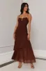 Always The Muse Mesh Maxi Dress Brown sold by Hello Molly
