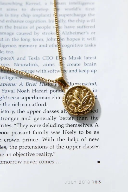 18K Gold Plated Royal Fern Necklace sold by Hello Molly
