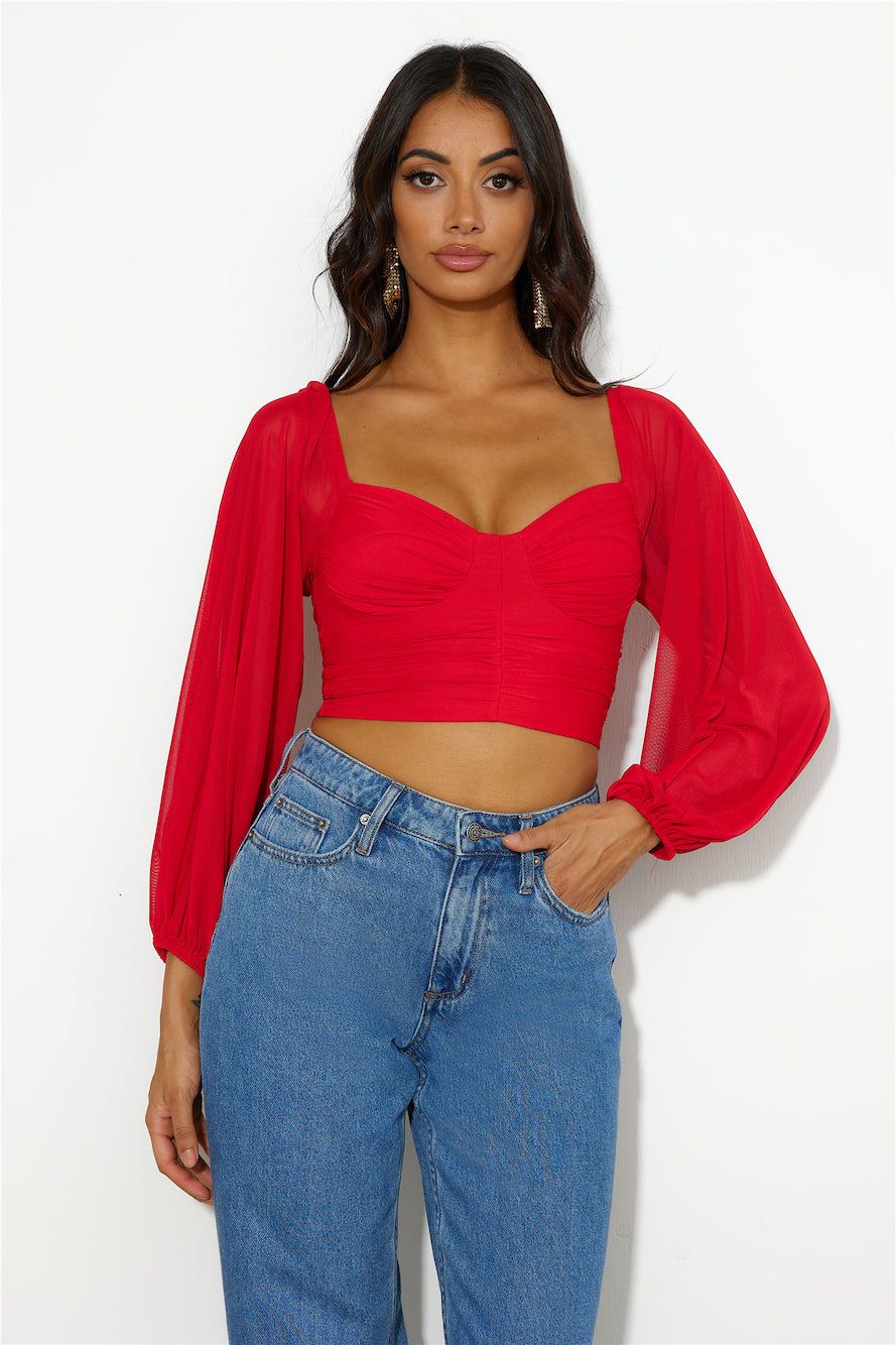 Enchanting Hymns Crop Red sold by Hello Molly product image thumbnail 4