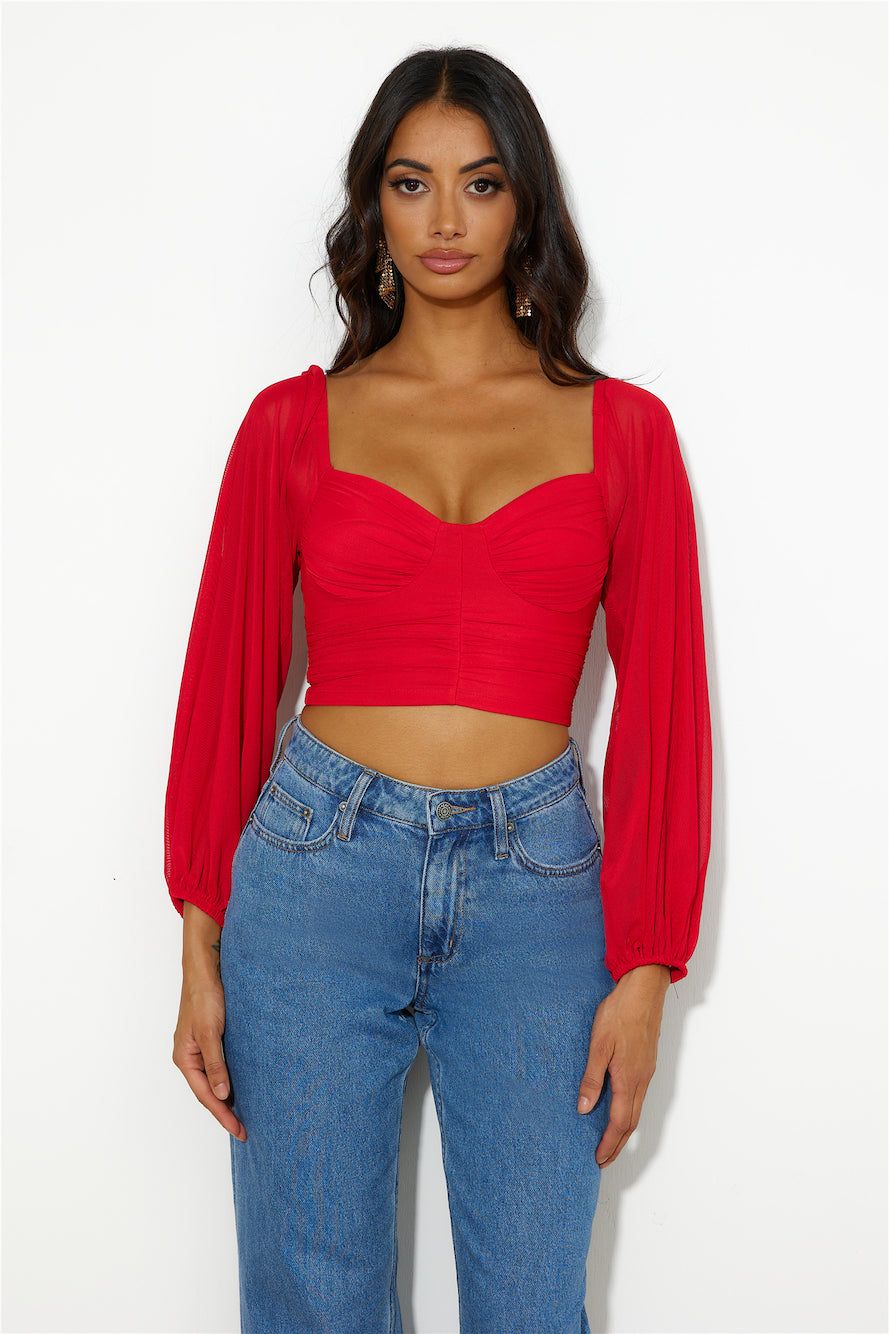 Enchanting Hymns Crop Red sold by Hello Molly product image thumbnail 2