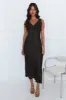 Gorgeous Vision Satin Lace Maxi Dress Black sold by Hello Molly