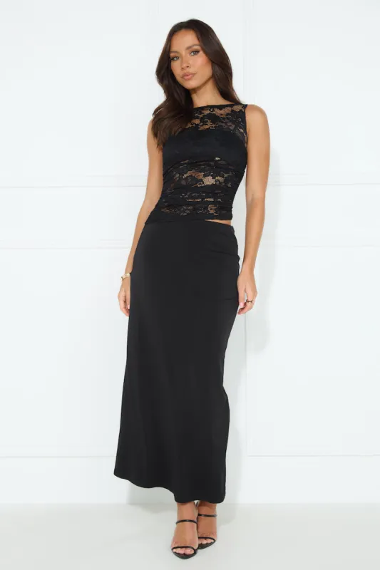 Lace Love Maxi Dress Black sold by Hello Molly