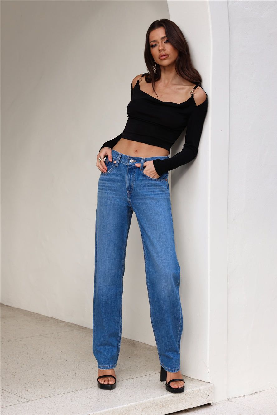 Influence Us Long Sleeve Crop Top Black sold by Hello Molly product image thumbnail 3