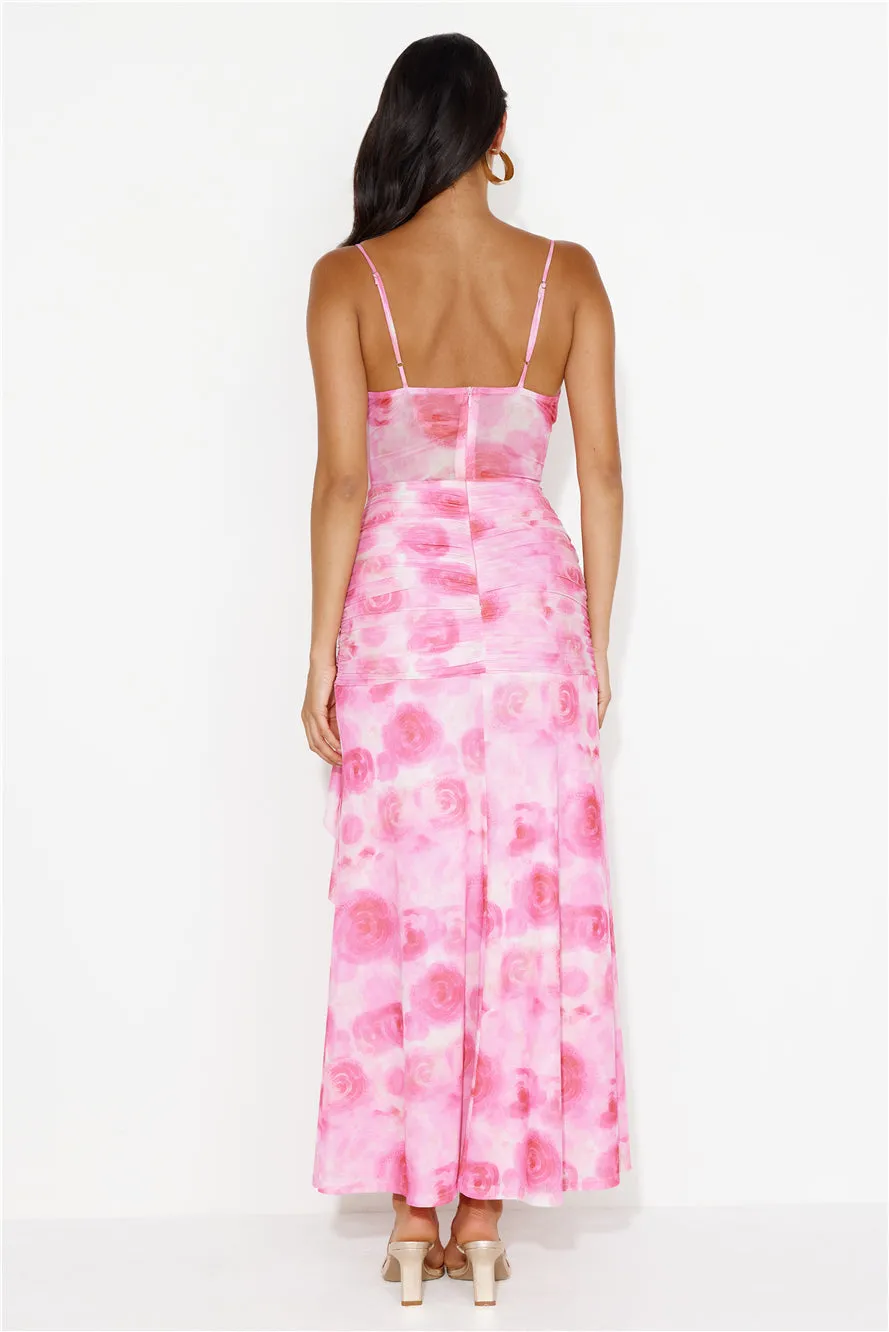 Dj's Music Mesh Frill Maxi Dress Pink sold by Hello Molly product image thumbnail 5
