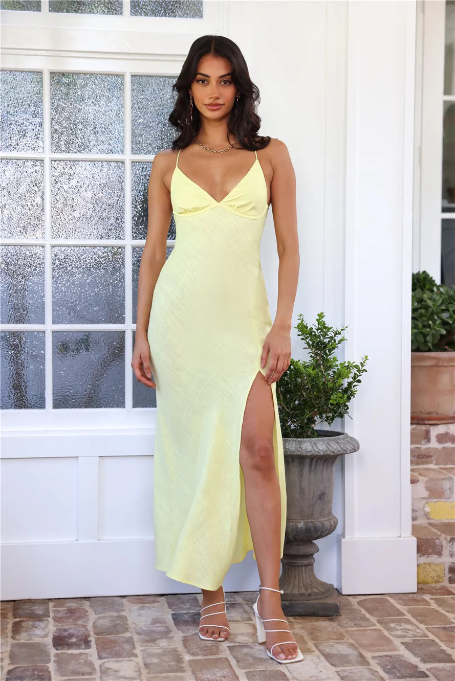 Coastal Resort Linen Maxi Dress Yellow sold by Hello Molly product image thumbnail 3