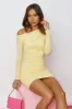 Bright Love Long Sleeve Mini Dress Yellow sold by Hello Molly
