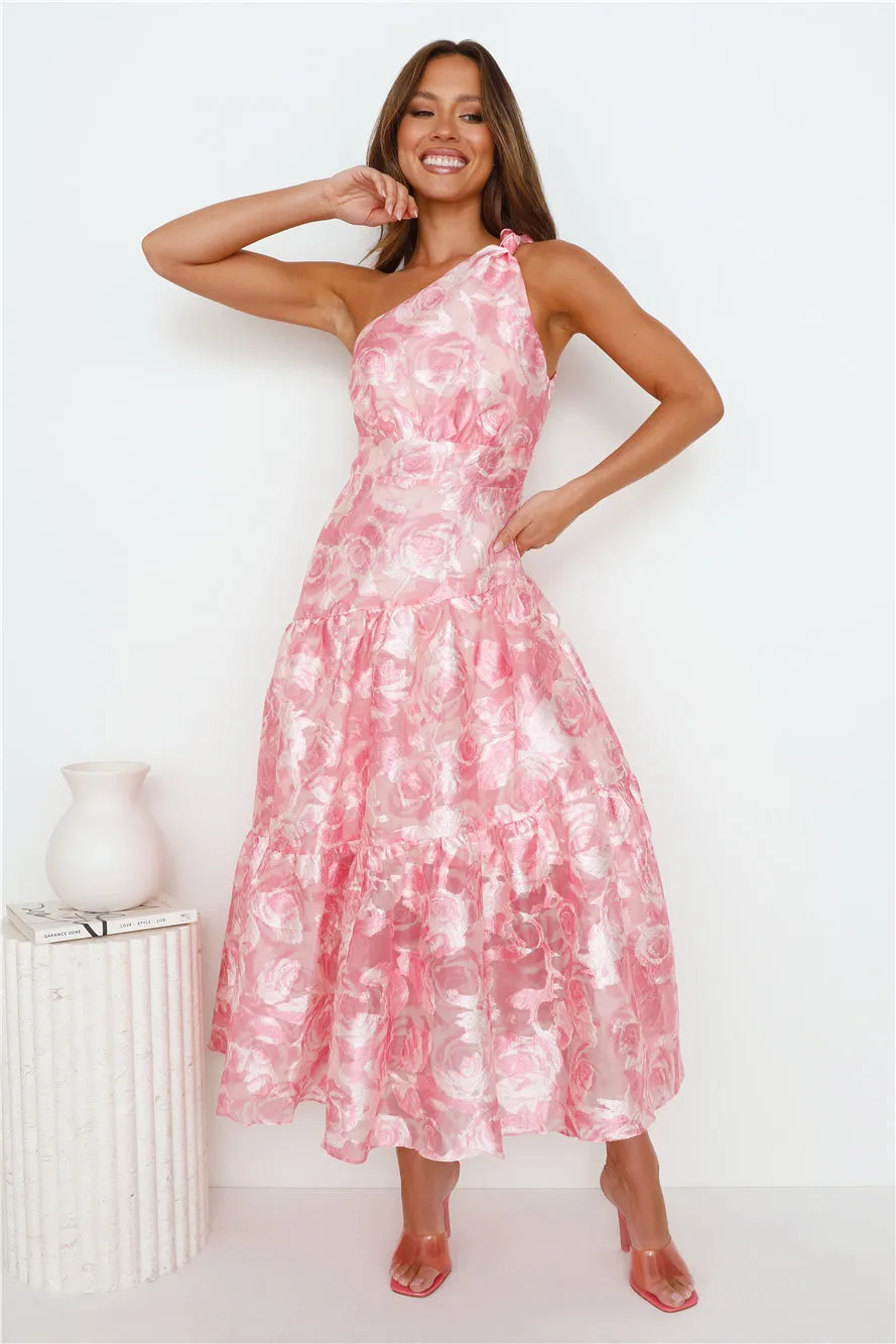 Fashion Blast One Shoulder Midi Dress Pink sold by Hello Molly product image thumbnail 2