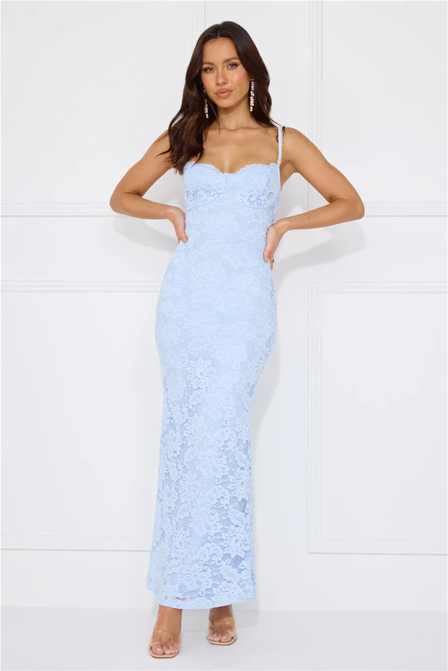 Soft Sweet Lace Maxi Dress Blue sold by Hello Molly product image thumbnail 2
