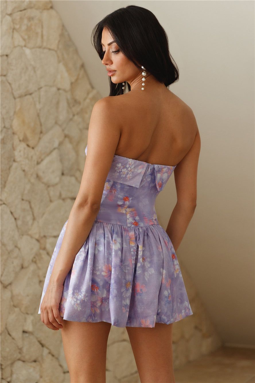 Cloud Of Dreams Strapless Mini Dress Purple sold by Hello Molly product image thumbnail 5