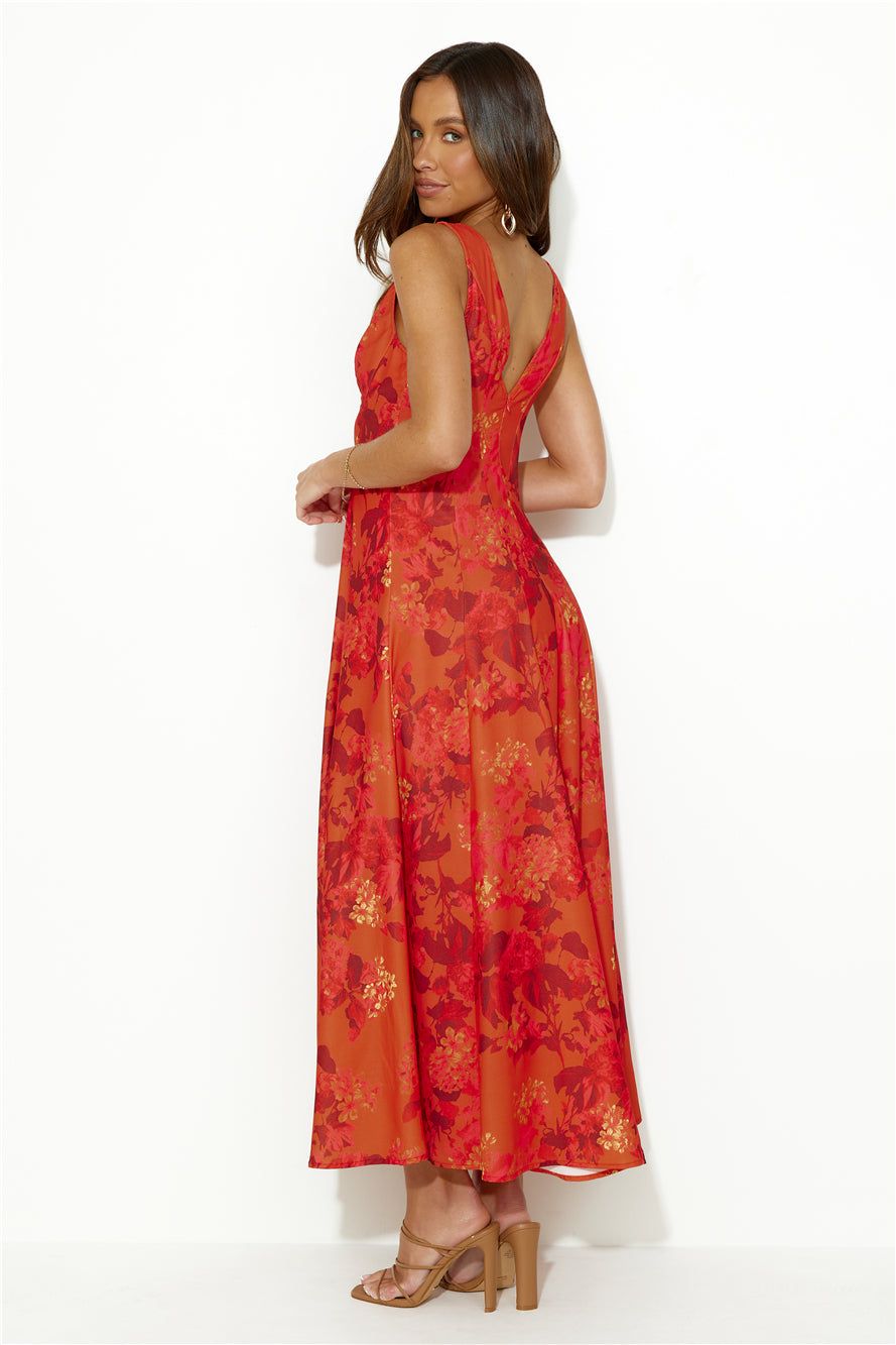 Perfectly Swaying Midi Dress Red sold by Hello Molly product image thumbnail 4