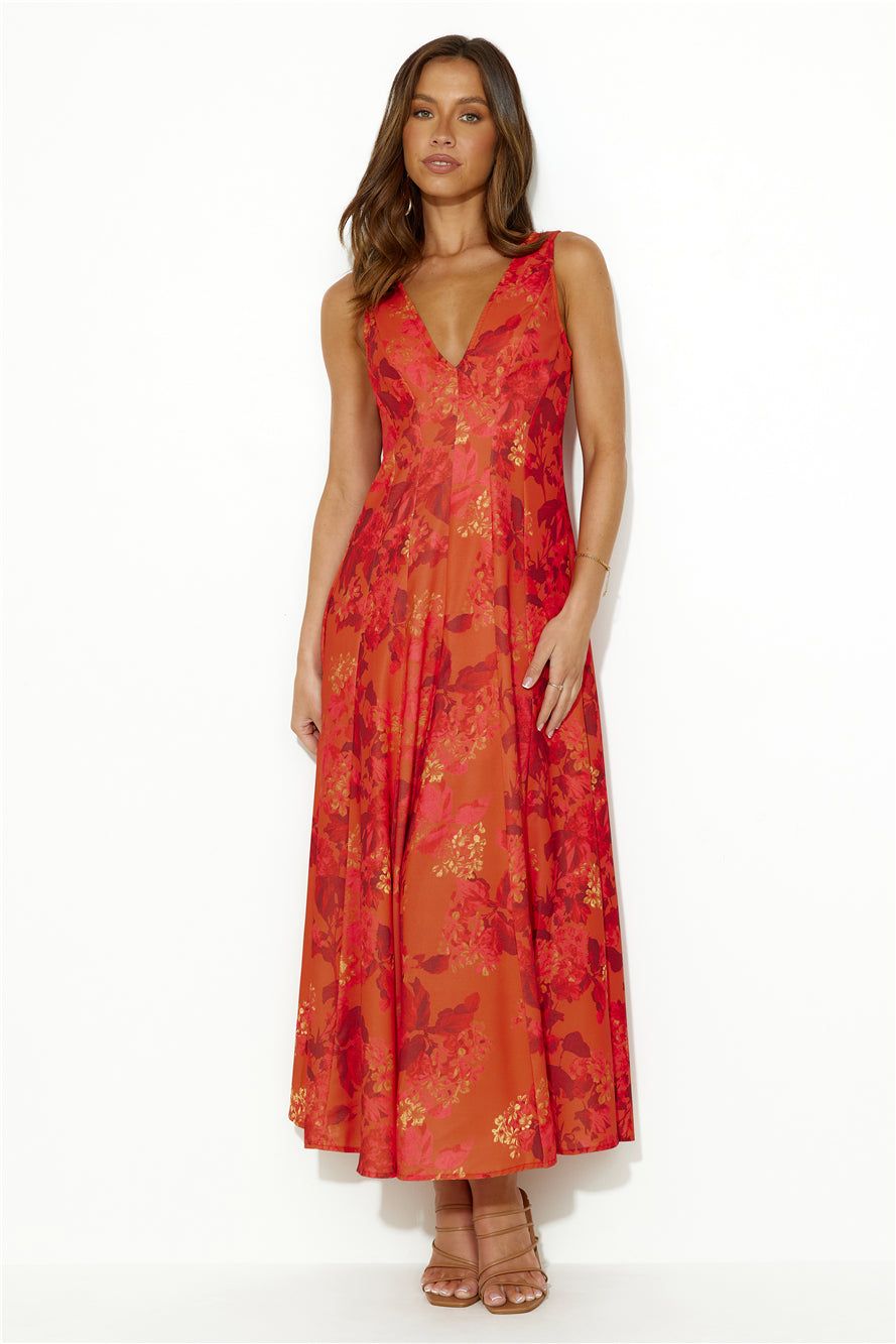 Perfectly Swaying Midi Dress Red sold by Hello Molly product image thumbnail 2