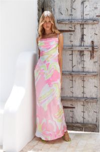 Party Pop Maxi Dress Pink sold by Hello Molly