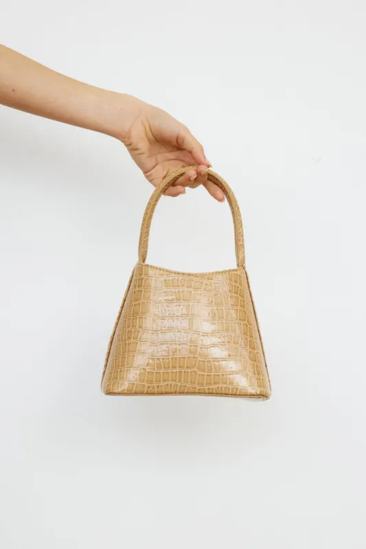BILLINI Clover Shoulder Bag Light Clay Patent Croc sold by Hello Molly