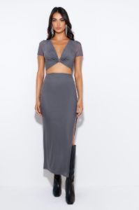 Energy For You Mesh Crop Top Grey sold by Hello Molly